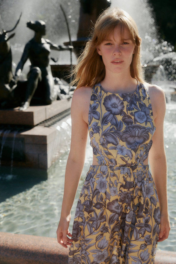 Raf Cross Back Maxi Dress - Zandra Stone