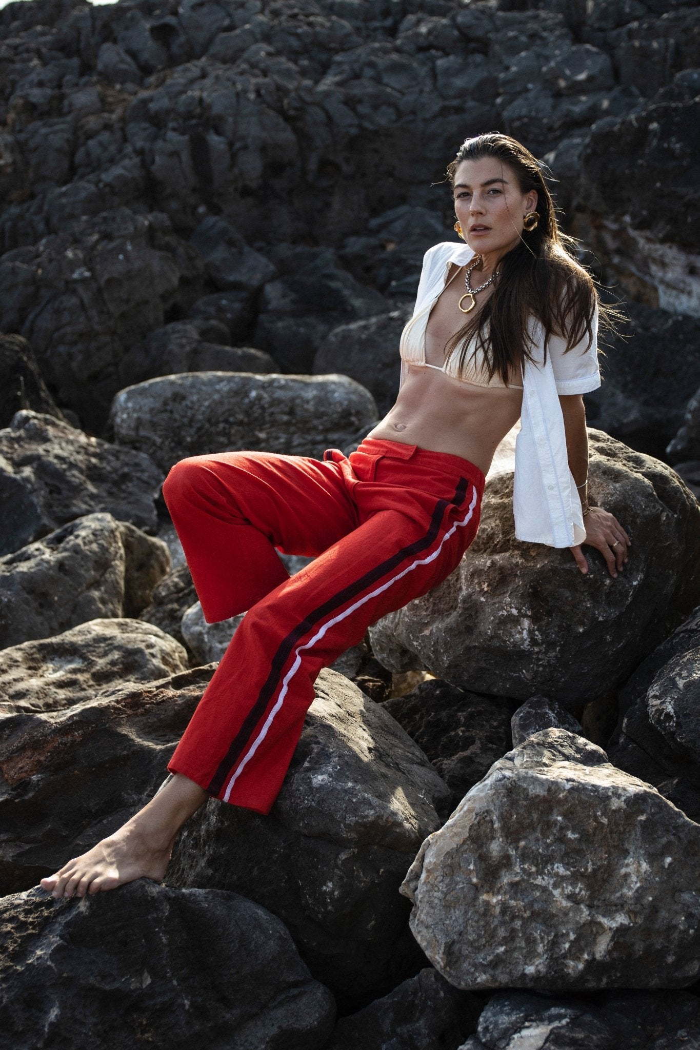 Riley Stripe Pant - Zandra Stone
