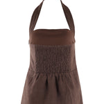 Ryder Chocolate Linen Halter Top - Zandra Stone