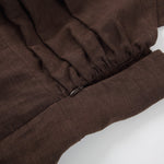 Ryder Chocolate Linen Halter Top - Zandra Stone