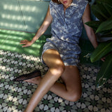 Scallop Shorts - Black/White Gingham - Zandra Stone