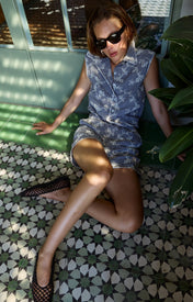 Scallop Shorts - Black/White Gingham - Zandra Stone