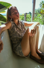 Scallop Shorts - Black/White Gingham - Zandra Stone