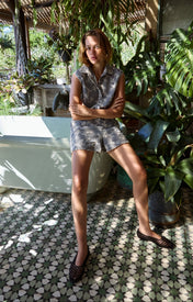 Scallop Shorts - Black/White Gingham - Zandra Stone