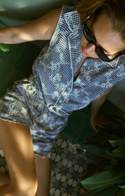 Scallop Shorts - Black/White Gingham - Zandra Stone