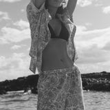 Scallop Shorts – Blue Botanical Print - Zandra Stone