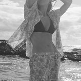 Scallop Shorts – Blue Botanical Print - Zandra Stone