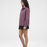 Simi Double Stripe Purple Shirt - Zandra Stone