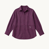 Simi Double Stripe Purple Shirt - Zandra Stone