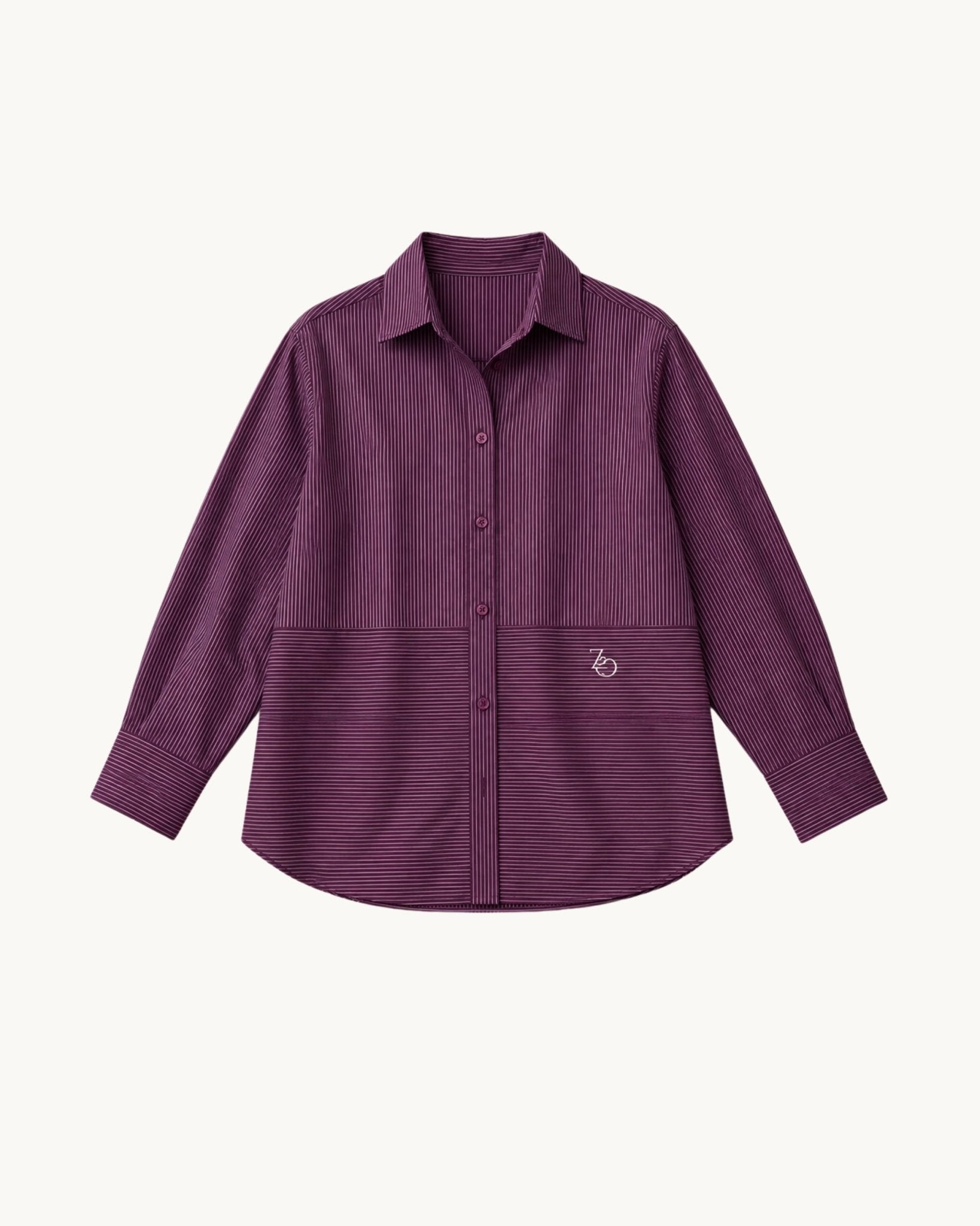 Simi Double Stripe Purple Shirt - Zandra Stone