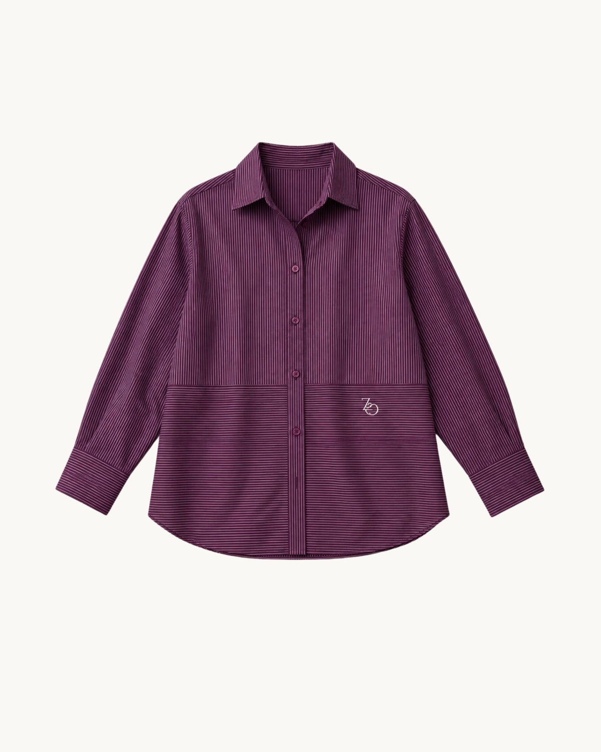 Simi Double Stripe Purple Shirt - Zandra Stone
