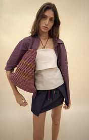 Simi Double Stripe Purple Shirt - Zandra Stone
