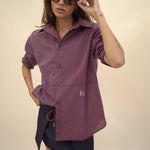 Simi Double Stripe Purple Shirt - Zandra Stone