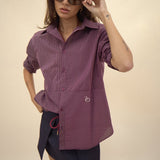 Simi Double Stripe Purple Shirt - Zandra Stone