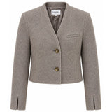 Stine Cropped Jacket - Brown - Zandra Stone