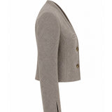 Stine Cropped Jacket - Brown - Zandra Stone