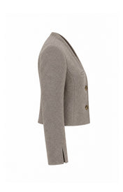Stine Cropped Jacket - Brown - Zandra Stone