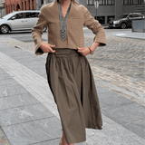 Stine Cropped Jacket - Brown - Zandra Stone