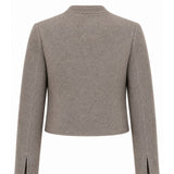 Stine Cropped Jacket - Brown - Zandra Stone