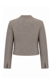 Stine Cropped Jacket - Brown - Zandra Stone