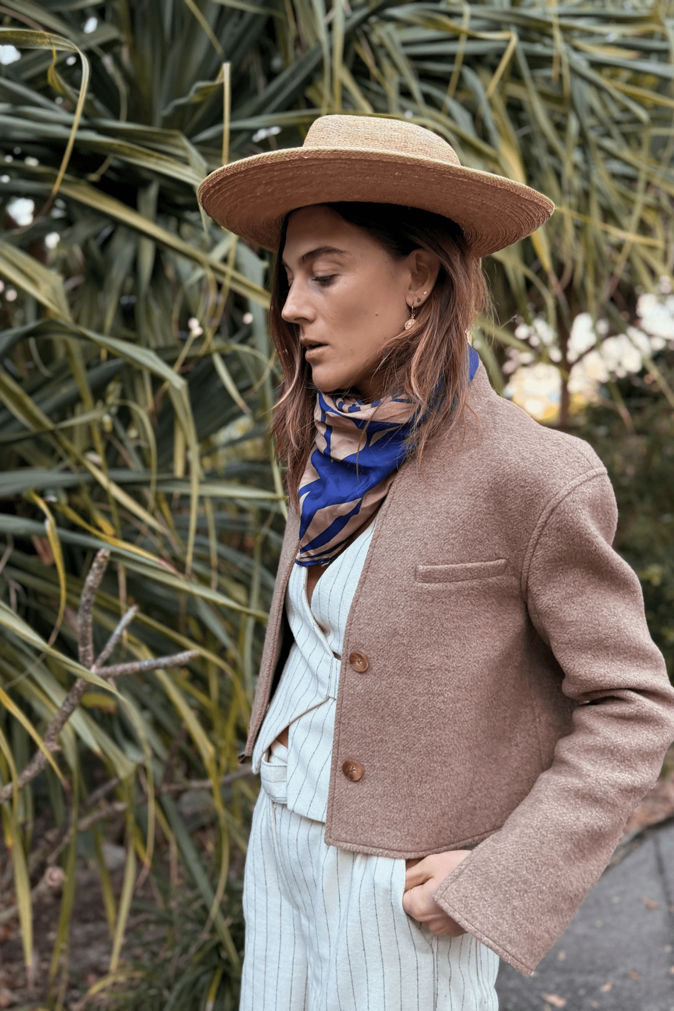 Stine Cropped Jacket - Brown - Zandra Stone