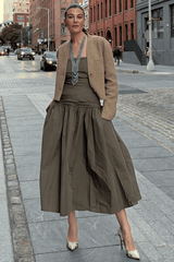 Stine Cropped Jacket - Brown