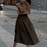 Stine Cropped Jacket - Brown - Zandra Stone