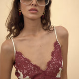 Strobe Lace Spaghetti Top - Zandra Stone