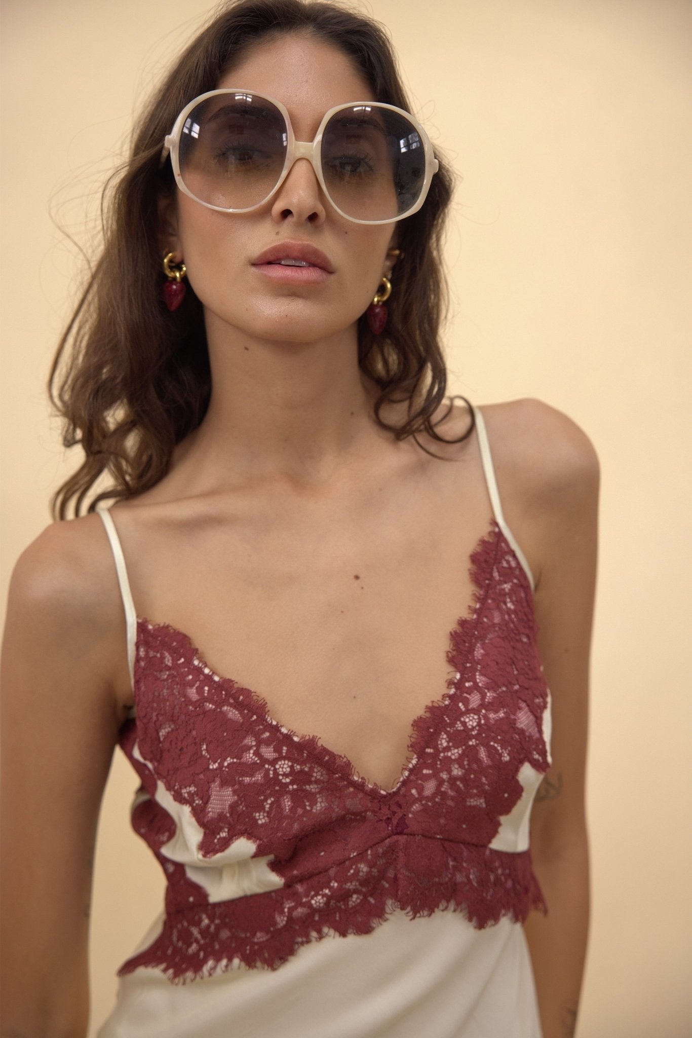 Strobe Lace Spaghetti Top - Zandra Stone