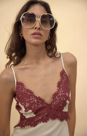 Strobe Lace Spaghetti Top - Zandra Stone