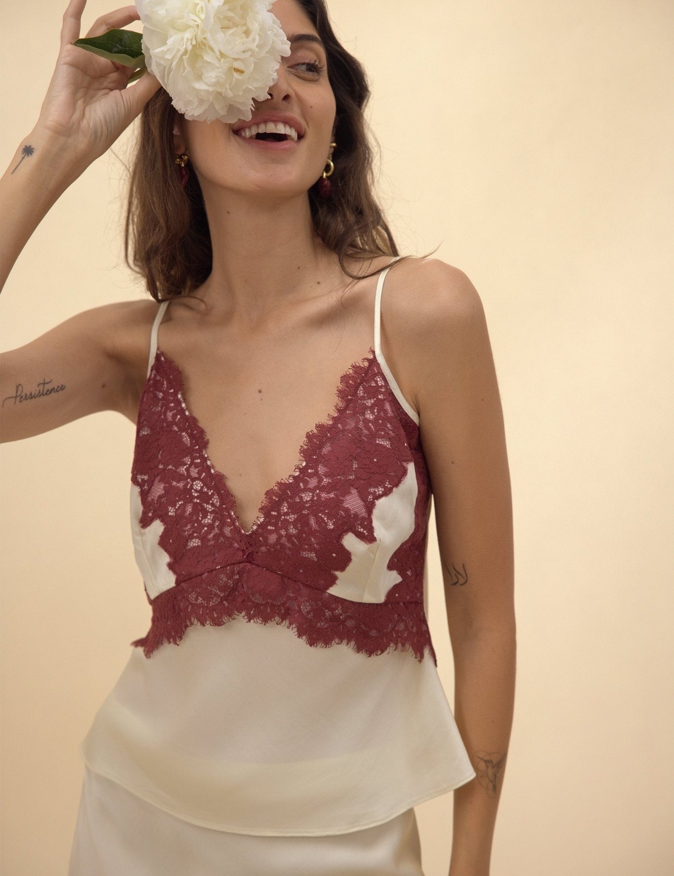 Strobe Lace Spaghetti Top - Zandra Stone