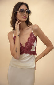Strobe Lace Spaghetti Top - Zandra Stone