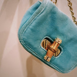 Velvet Bag with Bamboo Buckle - Zandra Stone