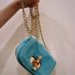 Velvet Bag with Bamboo Buckle - Zandra Stone