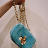 Velvet Bag with Bamboo Buckle - Zandra Stone
