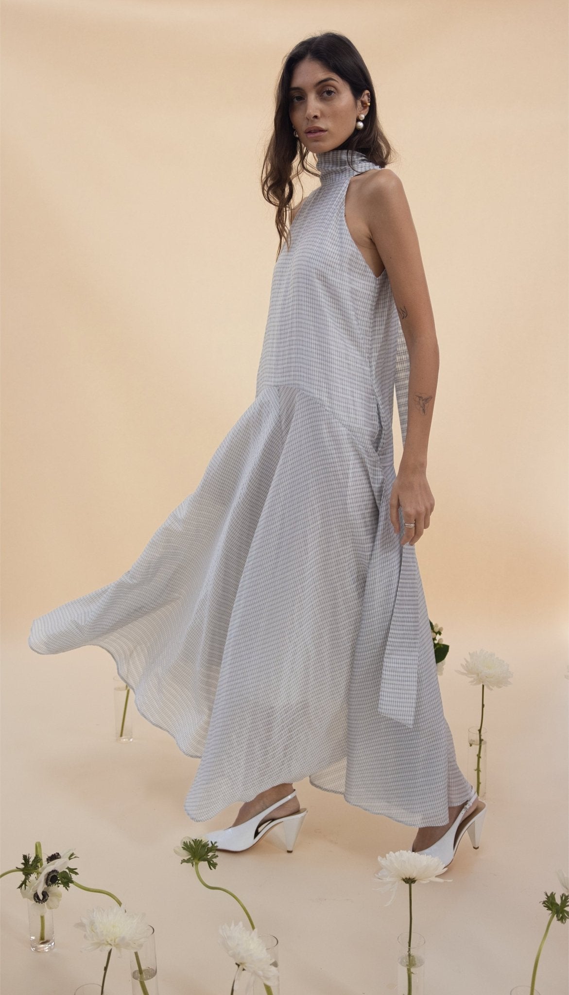 Victoria Dress - Black & White - Zandra Stone