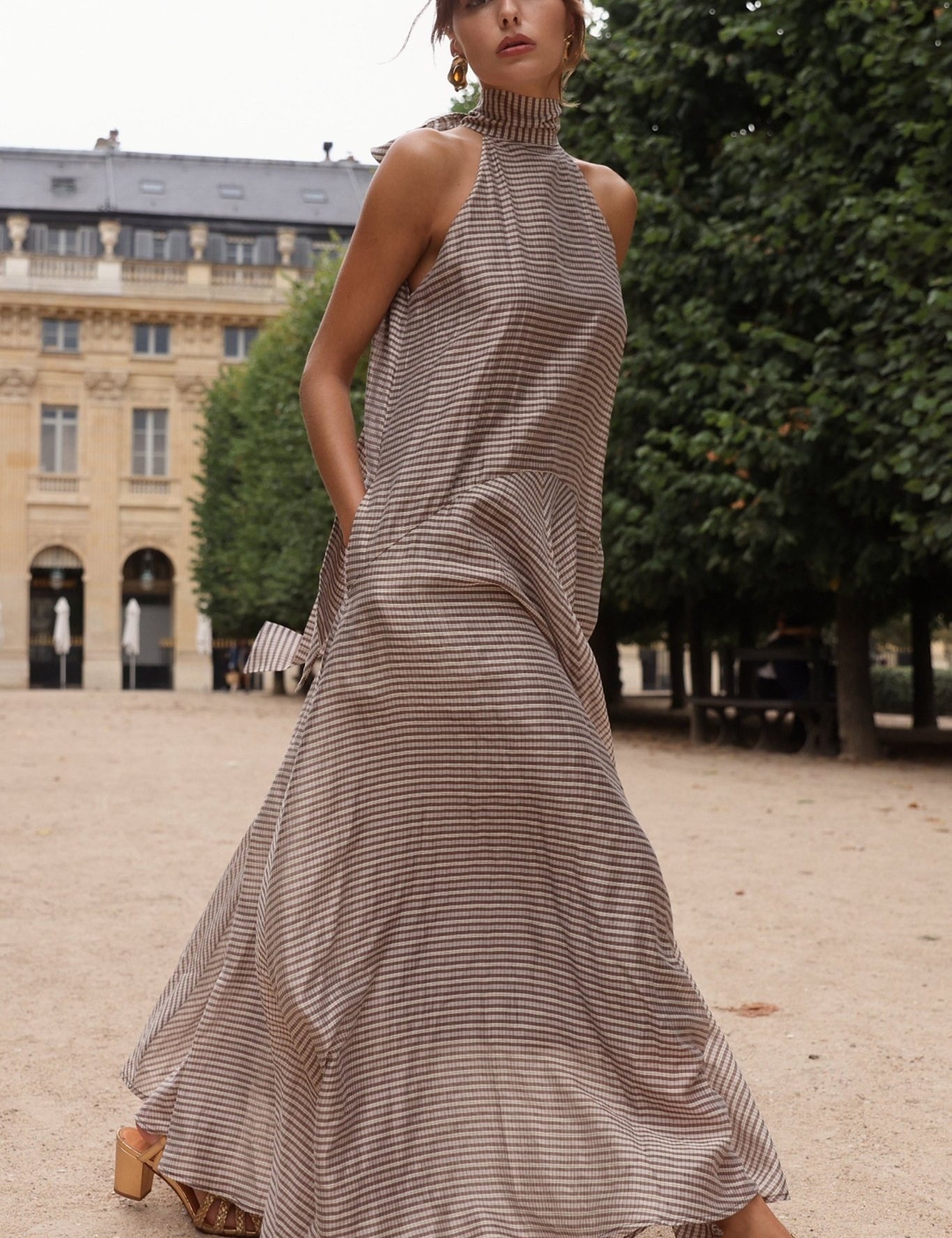 Victoria Halter Dress - Plaid - Zandra Stone