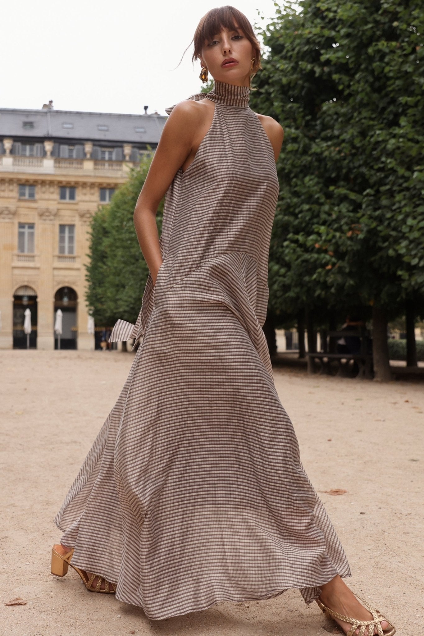 Victoria Halter Dress - Plaid - Zandra Stone