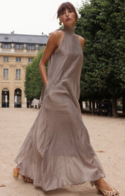 Victoria Halter Dress - Plaid - Zandra Stone