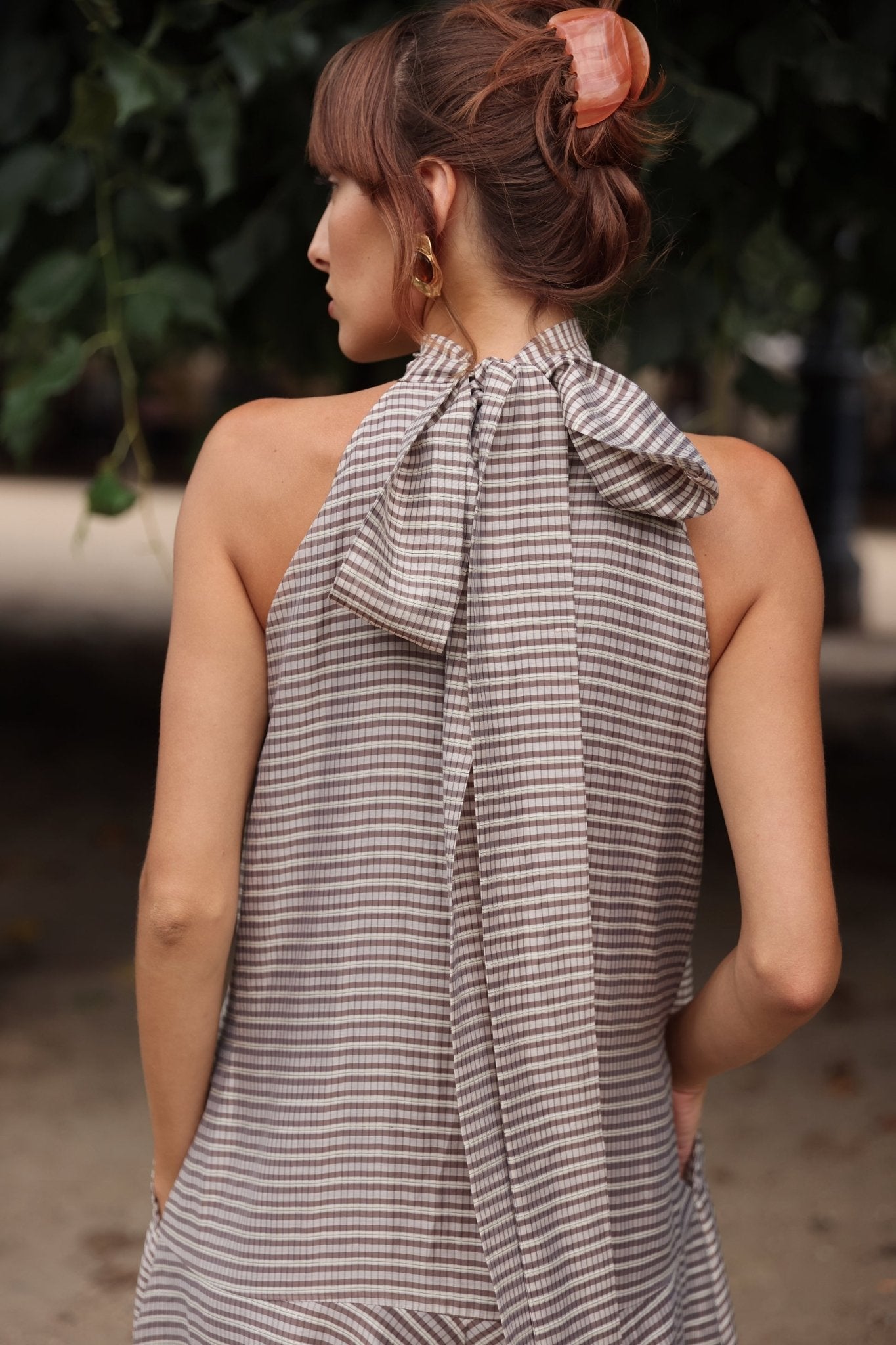 Victoria Halter Dress - Plaid - Zandra Stone